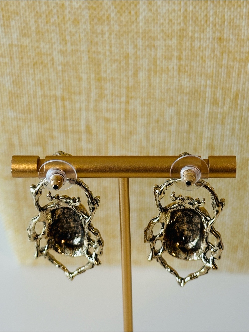 Fashion Jewelry Gold-Tone Crab Dangle Earrings